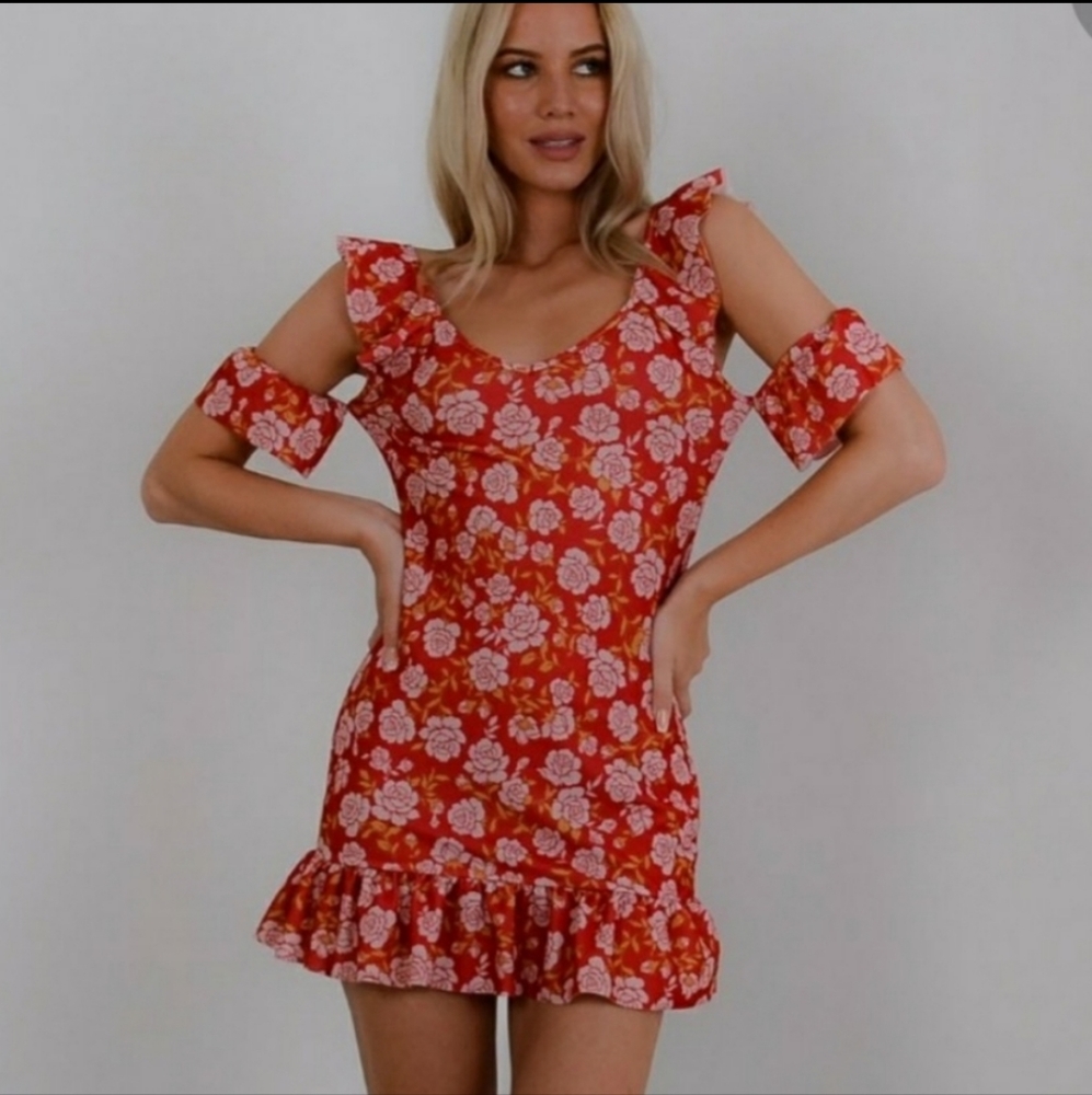CLEARANCE Bodycon Mini Dress Tie Back ADORABLE. - Picture 1 of 8